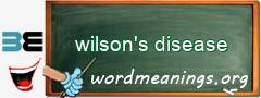 WordMeaning blackboard for wilson's disease